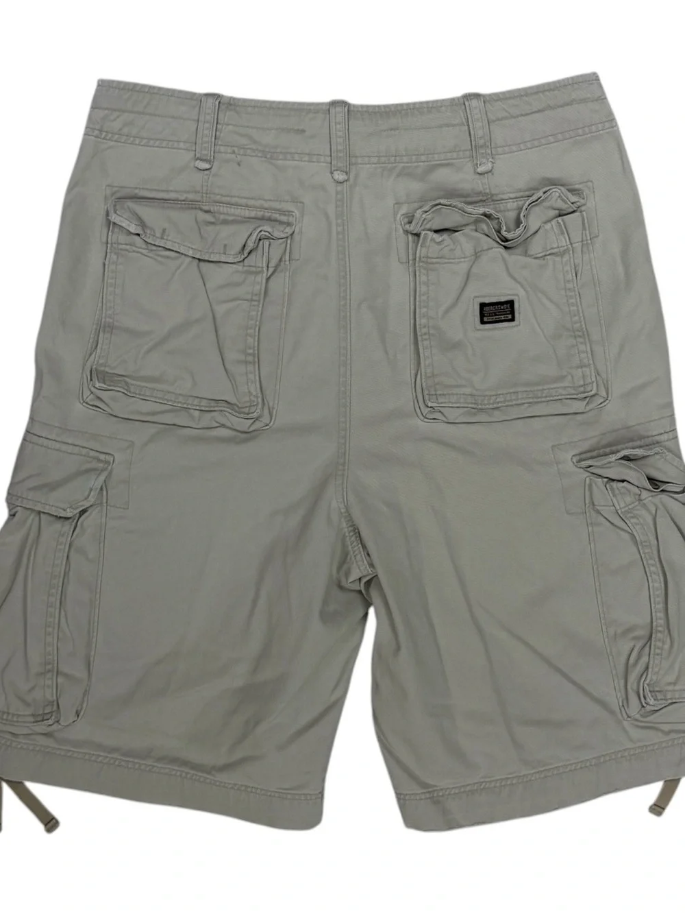 Vintage Abercrombie & Fitch Military Cargo Shorts Men 33 Beige Paratrooper Baggy